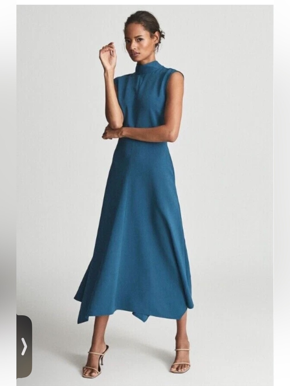 Reiss Livvy Open-Back Midi Hot Pink Dress NWT Size 6 Bow Tie Elegant Timeless